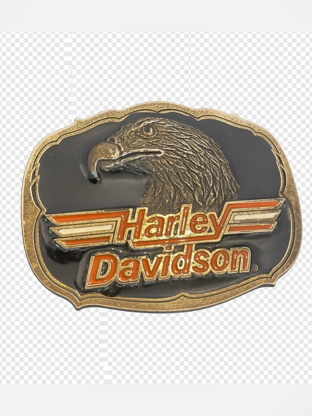 Vintage 1991 Harley-Davidson Eagle Head Belt Buckle – Baron USA H403 Official Li